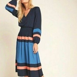 Anthropologie Current Air Draper Ruffle Maxi Dress